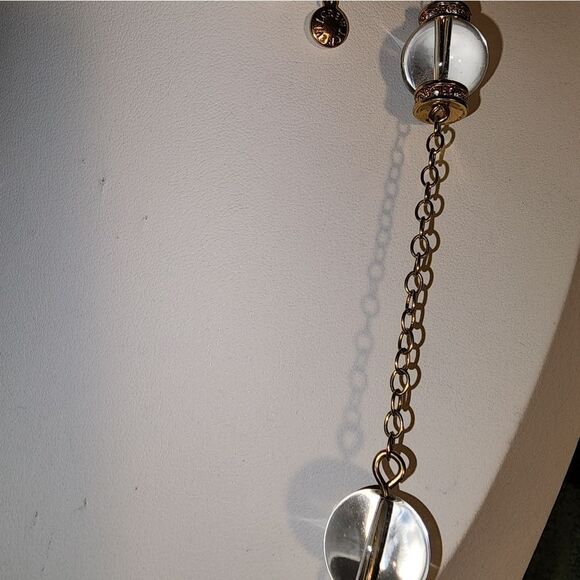 VTG J CREW GOLD TONE CLEAR GLASS BEADS & RHINESTONES 32" NECKLACE EXCELLENT COND - Picture 6 of 13